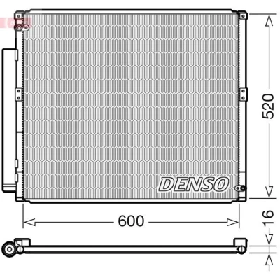 Abbildung von DENSO DCN50051 Klimakondensator mit Trockner R 134a TOYOTA: Land Cruiser Prado 120, 90