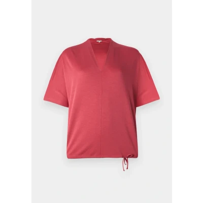 Abbildung von TOM Tailor V NECK Tshirt basic, Damen, Größe: Small, Berry red