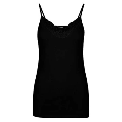 Abbildung von VERO MODA Damen Vminge Lace Singlet Ga Noos Bluse, Schwarz, S EU