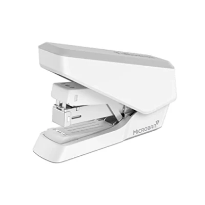 Abbildung von Fellowes Bürotacker, LX860 Kompakter Hefter mit EasyPress™, Tacker hygienischem Schutz, 40 Blätter auf einmal, Flachheftung