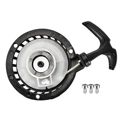 Abbildung von GOOFIT Kickstarter Ziehen starten Launcher 406 schwarz Seilzugstarter Aluminium Anlasser Pull Start Ersatz für 49cc 47cc Mini UTV ATV Go Kart Scooter Dirtbike Pocketbike Moto Quad