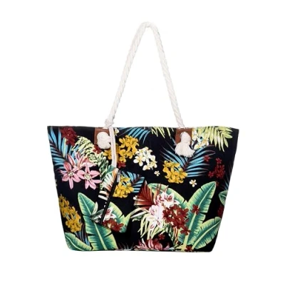 Abbildung von DonDon Badetasche XXL Familie Strandtasche Damen mit Reißverschluss Beach Bag groß Cook Island