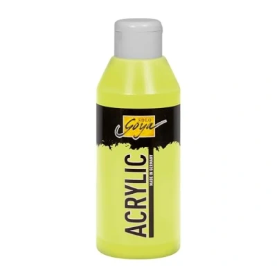 Abbildung von KREUL 84240 Solo Goya Acrylic lichtgrün, 250 ml Flasche, cremige vielseitig einsetzbare Acrylfarbe in Studienqualität, auf Wasserbasis, schnell und matt trocknend, gut deckend, wasserfest