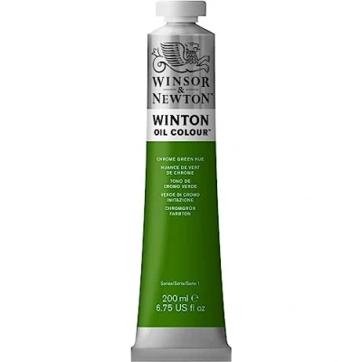 Abbildung von Winsor &amp; Newton 1437145 Winton, feine hochwertige Ölfarbe 200ml Tube mit gleichmäßiger Konsistenz, Lichtbeständig, hohe Deckkraft, Reich an Farbpigmenten Chrom Grün Farbton