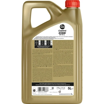 Abbildung von Castrol EDGE LL 0W 30 5l Motoröl 15FEFC AUDI: A5 B8 Coupe, Q3, A4 Avant, VOLKSWAGEN: Golf 4, 5, 7, BMW: 3 Saloon, Touring, 5 Saloon