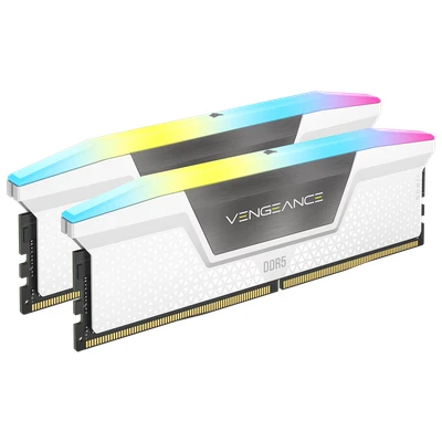 Abbildung von CORSAIR Vengeance RGB DDR5 RAM 32GB (2x16GB) 6000MHz CL36 Intel XMP iCUE Kompatibler Computerspeicher Weiß (CMH32GX5M2E6000C36W)