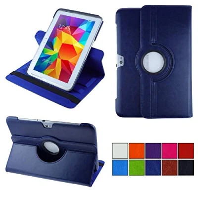 Abbildung von COOVY® 2.0 Cover für Samsung Galaxy Note 10.1 GT N8000 N8010 N8020 Rotation 360 Smart Hülle Tasche Etui Case Schutz Ständer dunkelblau
