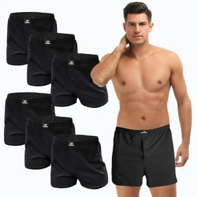 Abbildung von SGS 6 10 Pack Unterhosen Mann Herren Boxershorts Men (10/4XL, 6.stück Schwarz)