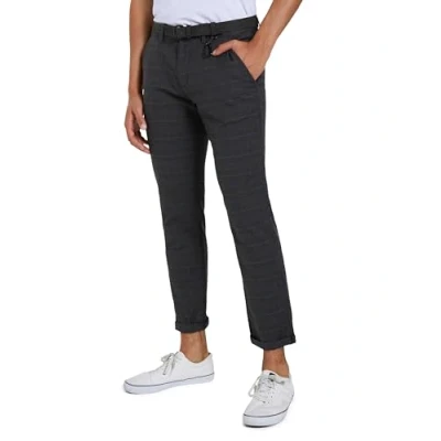 Abbildung von TOM Tailor Denim Structured Chinos WITH BELT Chino grey/brown, Herren, Größe: 33x34, Grey/brown