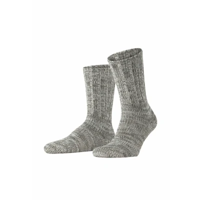 Abbildung von FALKE Herren Brooklyn M SO Baumwolle einfarbig 1 Paar Socken, Grau (Silver 3203), 47 50