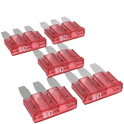 Abbildung von AUPROTEC Micro 3 Kfz Sicherungen Flachstecksicherungen MikrOTO III 5A 15A Auswahl: 10A Ampere rot, 5 Stück