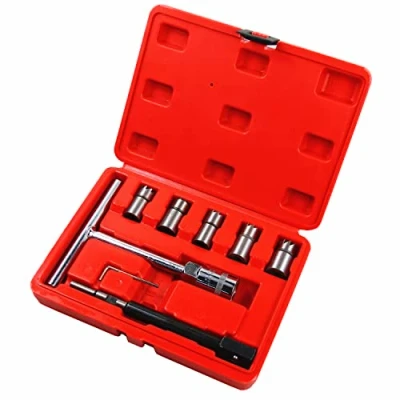 Abbildung von BestsQ Injektorsitzschneider Injektor 8 teilig Diesel Reinigungsset Universal Injector Re Face Tool Kit