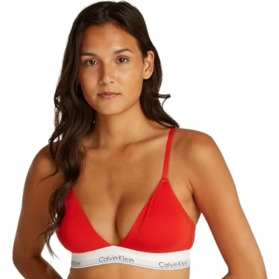 Abbildung von Calvin Klein Damen BH Bralette Triangle herausnehmbare Polster, Rot (Molten), M