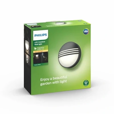 Abbildung von Philips myGarden LED Wandaussenleuchte Yarrow, 6 W, schwarz