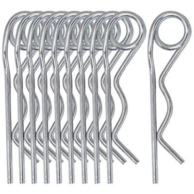 Abbildung von SKIR&#039;CO (10 Stück) Federsplinte aus verzinktem Stahl 2 mm, Doppelring R Clips, förmiger Federsplint
