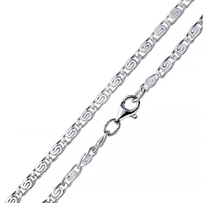 Abbildung von Materia S Panzerkette Silber 925 diamantiert 3mm Halskette 60 cm Damen Herren K45