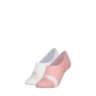 Abbildung von Calvin Klein Jeans Füßlinge »CKJ WOMEN HIGH CUT FOOTIE 2P GLOSSY«, (2 Paar), No Show Design, hoch ausgeschnitten
