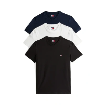 Abbildung von Tommy Jeans 3 PACK Tshirt basic, Herren, Größe: 56, Ecru black dark night navy
