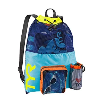 Abbildung von TYR Unisex Big Mesh Mummy Rucksack Tasche, Blue / Yellow, Einheitsgröße