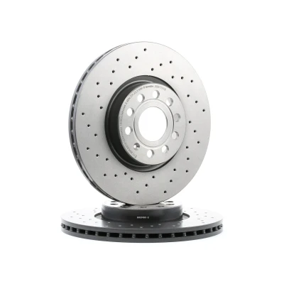 Abbildung von BREMBO XTRA LINE 09.9772.1X Bremsscheibe 312 25 5 gelocht/innenbel. beschichtet hochgekohlt mit Schrauben VOLKSWAGEN: T Roc, Passat B8 Alltrack