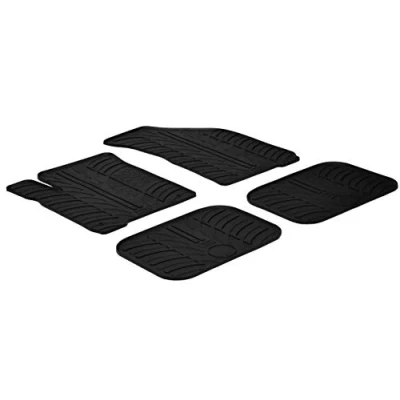 Abbildung von Gledring 0143 Fußmattensatz Gummi vorne und hinten 4 schwarz 750mm 550mm