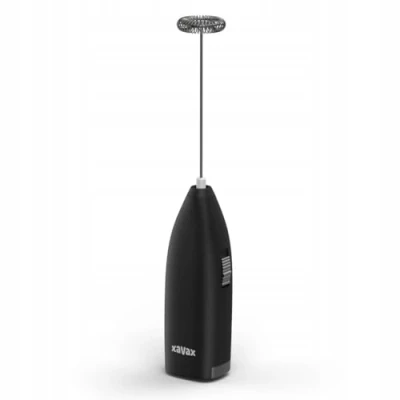 Abbildung von XAVAX Elektrischer Milchaufschäumer (Milchschäumer, Edelstahl, batteriebetrieben, elektrisch, multifunktional) Farbe Schwarz