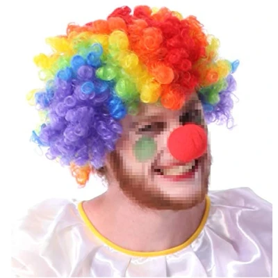 Abbildung von VKI® Clown Perücke und Nase für Erwachsene Kinder Halloween Party