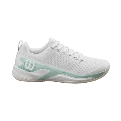 Abbildung von Wilson Rush Pro 4.5 Tennisschuh, Damen, Gr. 41 1/3, Weiß/Mint/Beige (White/Surf Spray/Tofu)