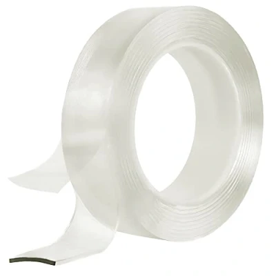 Abbildung von SeKi doppelseitiges Nano Klebeband 3cm x 3 Meter transparent, Tape spurlos entfernbar, wiederverwendbares Klebeband, wasserfest Multifunktional Rutschfest Waschbar