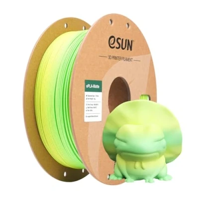 Abbildung von eSUN Matte Rainbow PLA Filament 1.75mm, Multicolored 3D Drucker PLA, 1KG Spule (2.2 LBS) Gradient Changing für Drucker, Reisernte