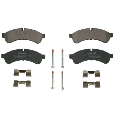 Abbildung von BREMBO P A6 030 Bremsbelagsatz für Verschleißwarnanzeiger vorbereitet mit Bremssattelschrauben Zubehör IVECO: DAILY 6 , 4 Kasten/Kombi