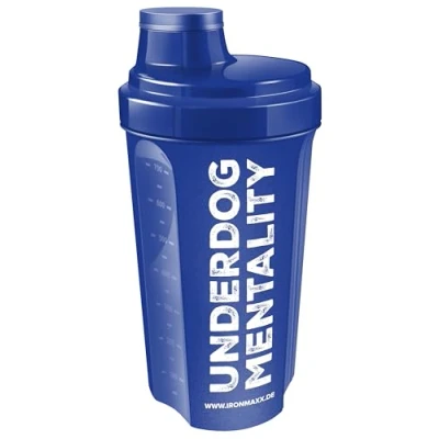 Abbildung von IronMaxx Eiweiß Shaker 700ml Royal Blue Underdog Mentality Auslaufsicher, Spülmaschinengeeignet, BPA &amp; DEHP frei Proteinshaker mit Drehverschluss, Sieb Mess Skala
