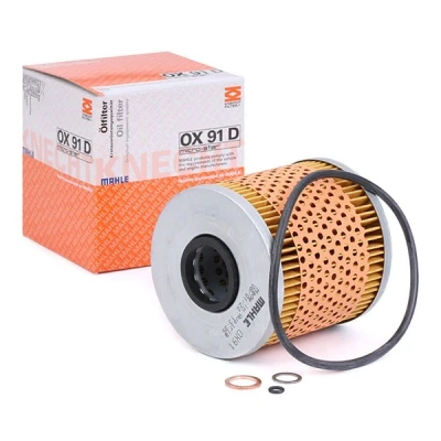 Abbildung von MAHLE ORIGINAL OX 91D Ölfilter mit Dichtungen Filtereinsatz BMW: 3 Touring, Saloon, Coupe