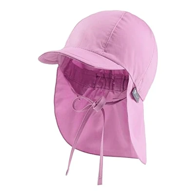 Abbildung von Sterntaler Schirmmütze mit Nackenschutz aus Bio Popeline Mädchen Nackenschutz+Ohrenklappen schützt den Kopf vor der Sonne Sonnenkappe Kinder UV 50+ Bindeband blütenrosa, 51