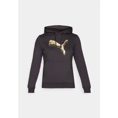 Abbildung von Puma Hoodie Kapuzenpullover, Damen, Größe: Small, Black/metallic gold