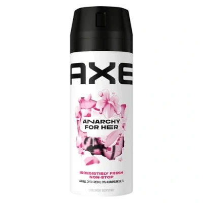 Abbildung von Axe Bodyspray Anarchy for Her Deo ohne Aluminium sorgt 48 Stunden lang für effektiven Schutz vor Körpergeruch 150 ml