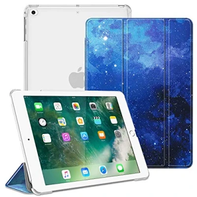 Abbildung von Fintie Hülle für Pad 9.7 Zoll 2018 2017 / iPad Air 2 (2014) (2013) Ultradünn Schutzhülle mit transparenter Rückseite Abdeckung Cover Auto Schlaf/Wach Funktion, Sternenhimmel