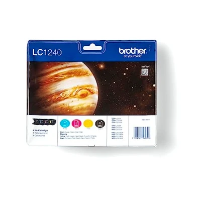Abbildung von Brother LC1240VALBPDR Tintenpatronen Original Kombi Pack, 1 Set, schwarz, cyan, magenta, gelb, XXL