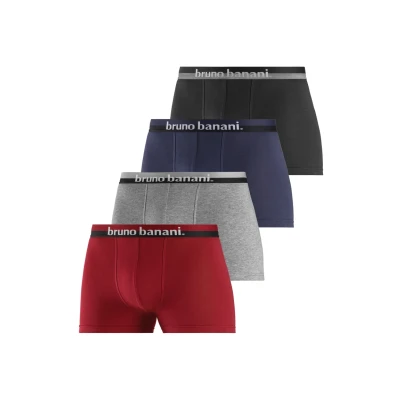 Abbildung von Bruno Banani Boxer, (Packung, 4 St.), mit erhabenem Logo Druck auf dem Bund