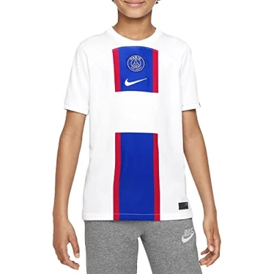 Abbildung von Nike Unisex Kinder Stad T Shirt, White/Old Royal/White, S