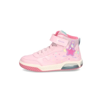 Abbildung von Geox INEK GIRL Light UP Sneaker high für Kinder, Größe: 31, Pink/multicolor Schuhe