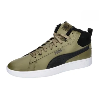 Abbildung von Puma Smash 3.0 MID Unisex Sneaker high, Größe: 39, Olive drab/black/white Leder und lederimitat