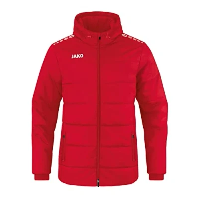 Abbildung von JAKO Kinder Coachjacke Team mit Kapuze, Rot, 140