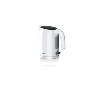 Abbildung von Braun WK 3000 WH Wasserkocher Füllmenge 1,0 l 2.200 Watt Schnellkochsystem Herausnehmbarer Anti Kalk Filter Große Wasserstandsanzeige BPA Frei Weiß