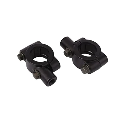 Abbildung von Paar Universal 8mm Motorrad Spiegel Halterungen Lenker halter Aluminum Für 22mm Schwarz