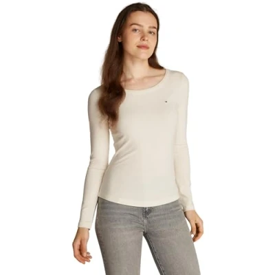 Abbildung von Tommy Hilfiger SLIM Langarmshirt, Damen, Größe: Large, Calico