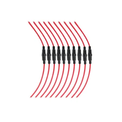 Abbildung von KOLACEN Automotive Car Inline Schraube Typ 5x20mm AGC Sicherungshalter 18 Awg Draht (Pcak von 10)