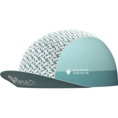 Abbildung von ABUS Race Cap stylische Cycling mit Sweatband Schutz vor Sonne, Insekten und Schweiß passt unter den Rennradhelm für Damen Herren Hellblau Muster, Größe M