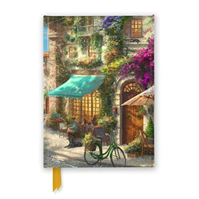 Abbildung von Premium Notizbuch DIN A5: Thomas Kinkade, Italienisches Café: Unser hochwertiges, liniertes Blankbook mit festem, künstlerisch geprägtem Einband und ... A 5 Magnetverschluss)