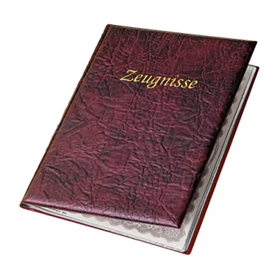 Abbildung von VELOFLEX 4401820 Zeugnismappe DIN A4, Zeugnisbuch, Ledernarbung, mit 10 Hüllen, weinrot